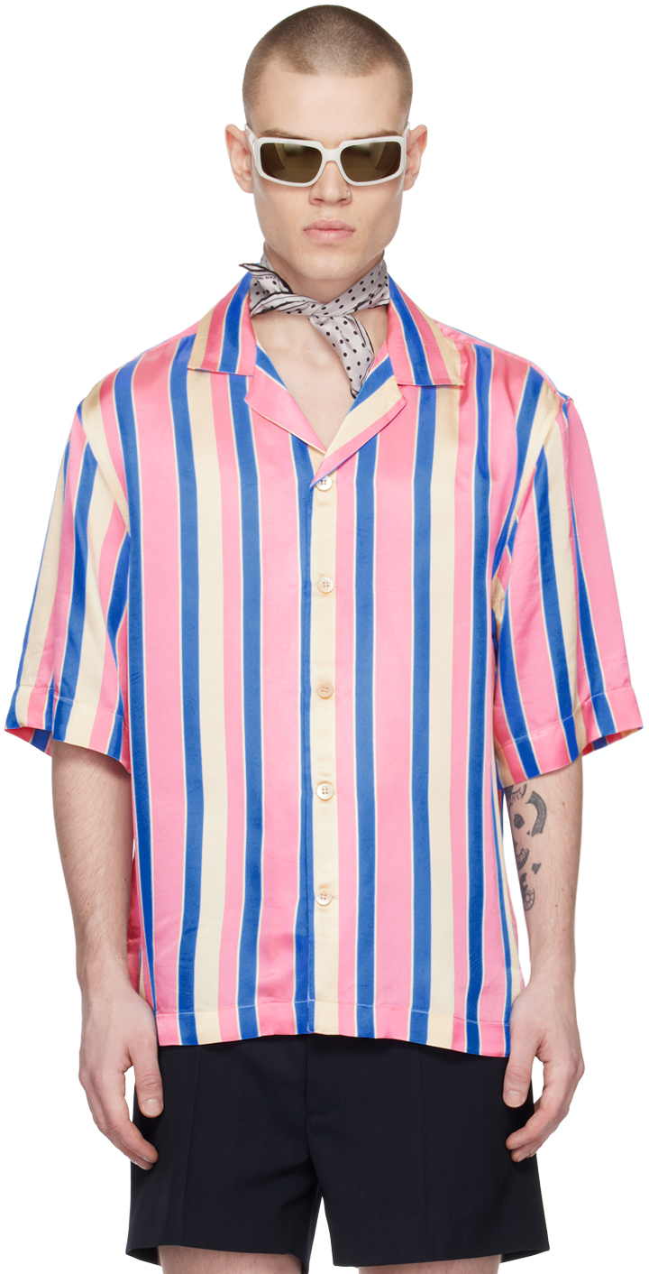 Dries Van Noten Pink Striped Shirt