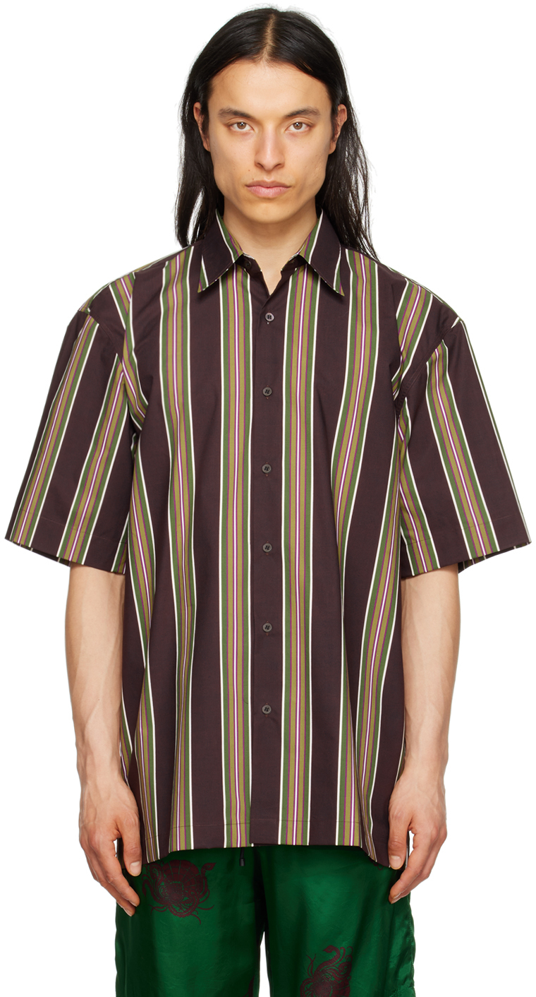 Burgundy Striped Shirt