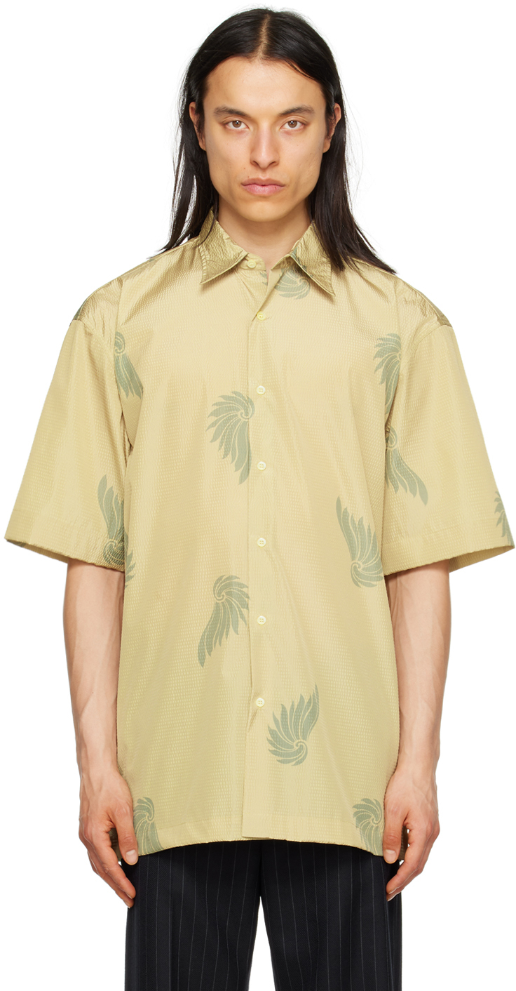 Dries Van Noten: Khaki Printed Shirt | SSENSE