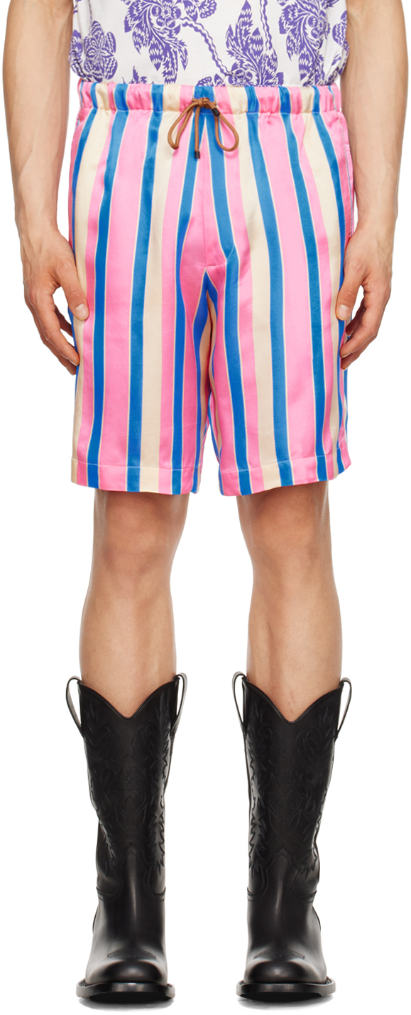 Shop Dries Van Noten Pink Elasticated Shorts In 305 Pink