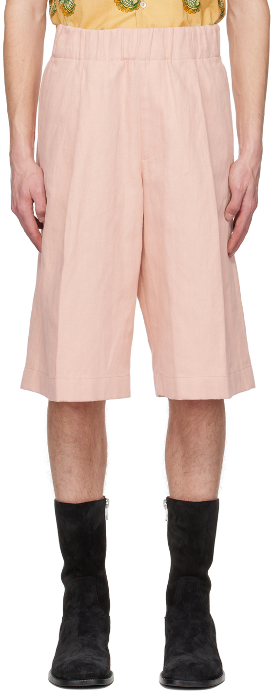 Dries Van Noten Pink Baggy Shorts In 354 Salmon
