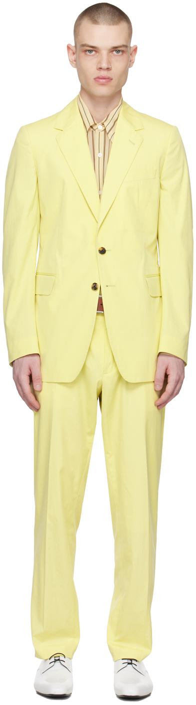 Dries Van Noten Yellow Two-button Suit In 202 Yellow