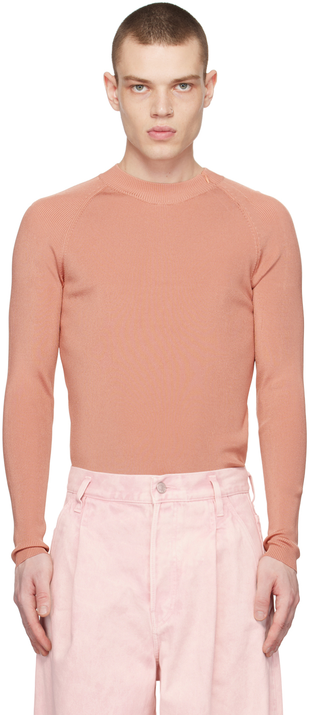 Dries Van Noten: Pink Crewneck Sweater | SSENSE