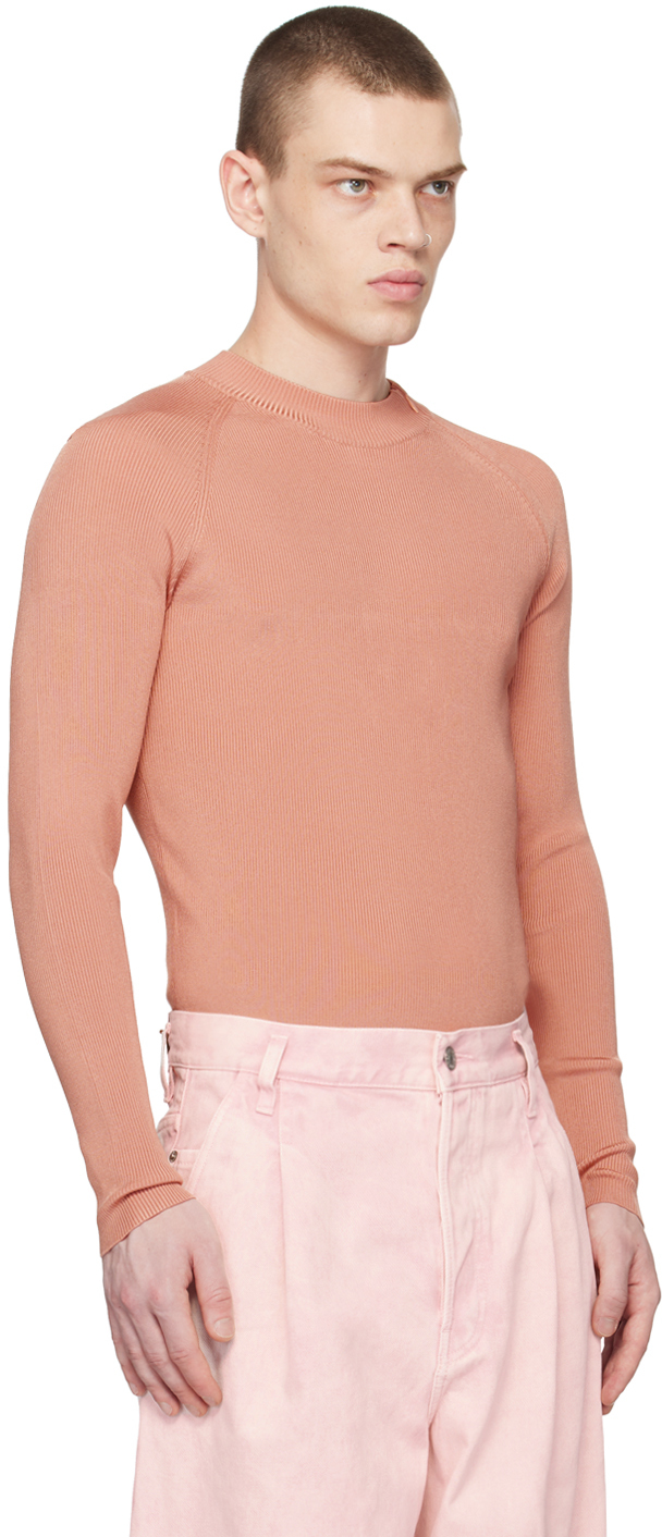 Dries Van Noten Pink Crewneck Sweater In 302 Skin