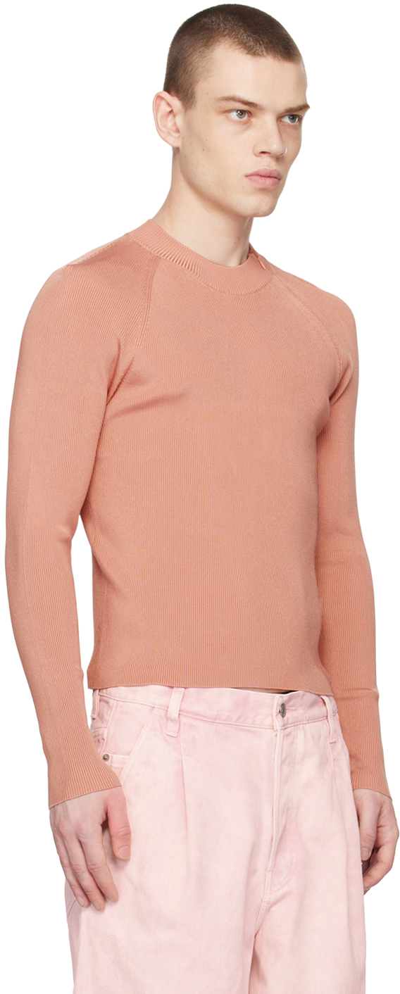 Dries Van Noten Pink Crewneck Sweater In 302 Skin