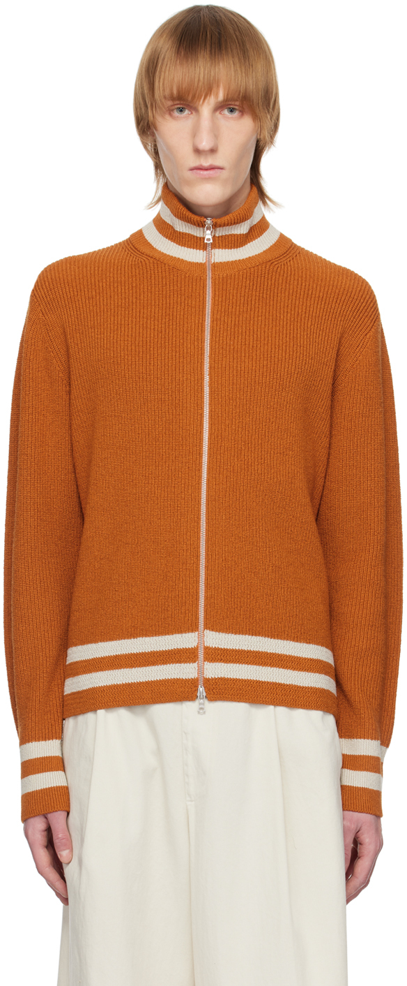 Dries Van Notenのオレンジ ジップアップセーターがセール中