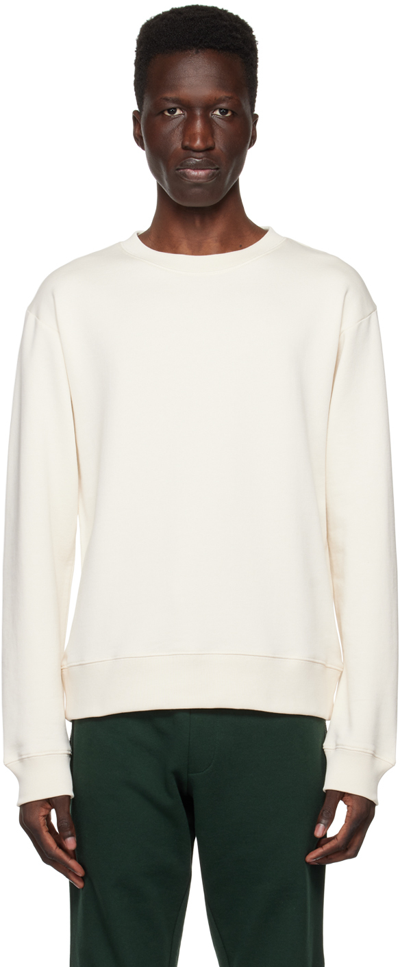Dries Van Noten Off-white Crewneck Sweatshirt In 5 Ecru