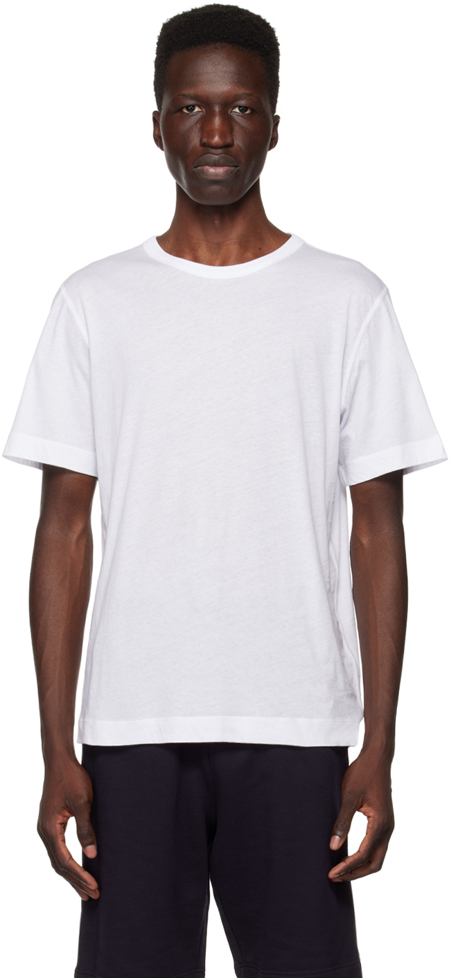 Shop Dries Van Noten White Overlock Stitch T-shirt In 1 White