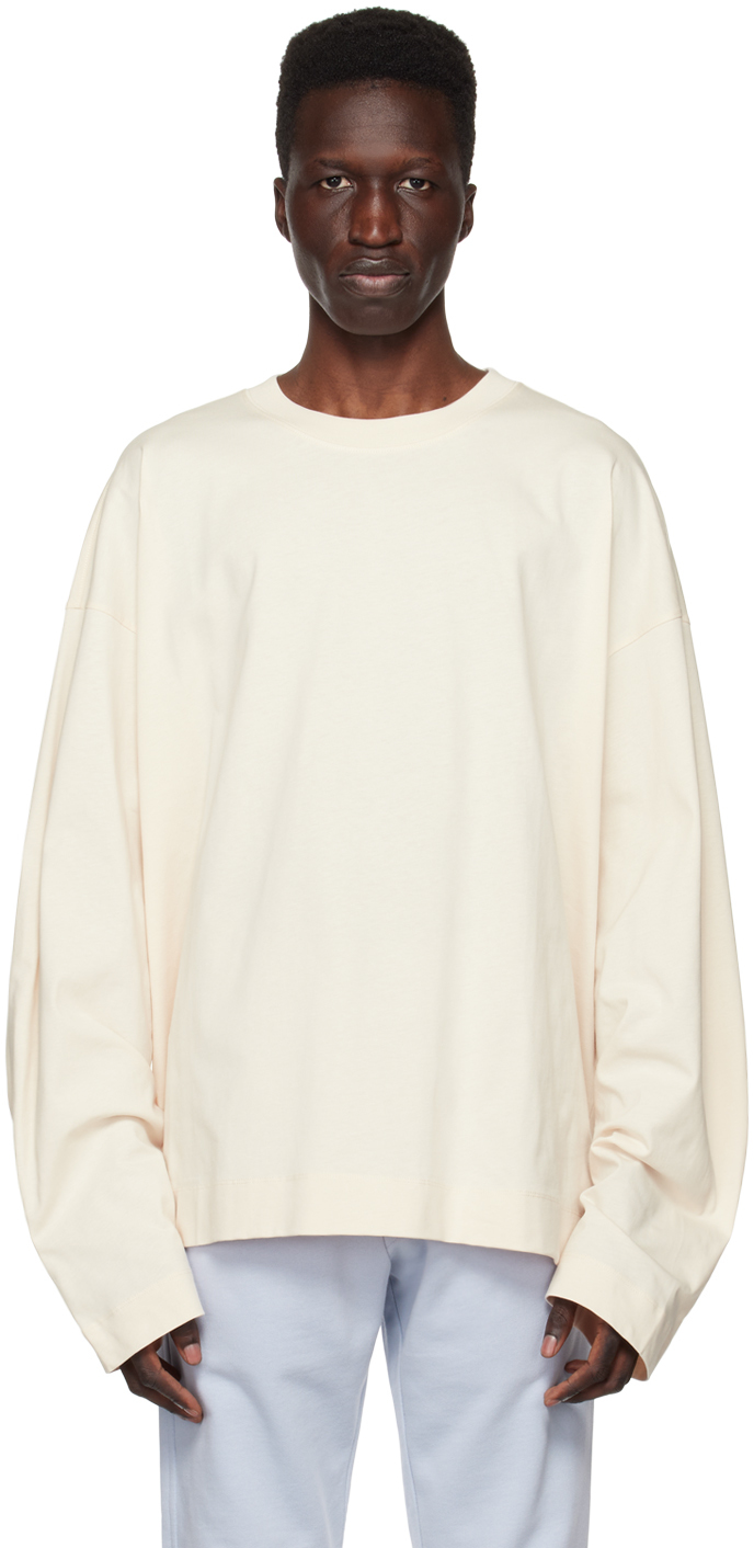 Dries Van Noten Pink Crewneck Long Sleeve T-shirt In 314 Light Rose