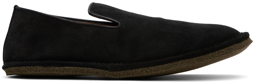 Shop Dries Van Noten Black Slip-on Loafers In 900 Black