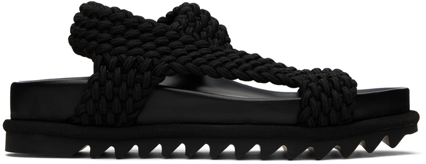 Shop Dries Van Noten Black Slip-on Sandals In 900 Black