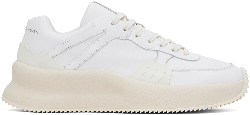 Dries Van Noten White & Off-white Platform Sneakers In 001 White