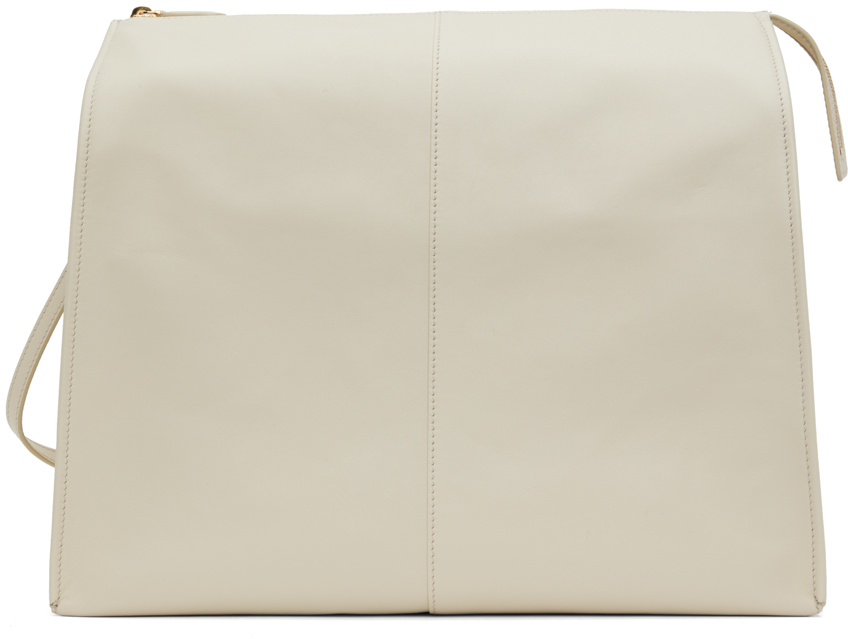 The Row Aspen Clutch Bag In Napa Leather In Ivory