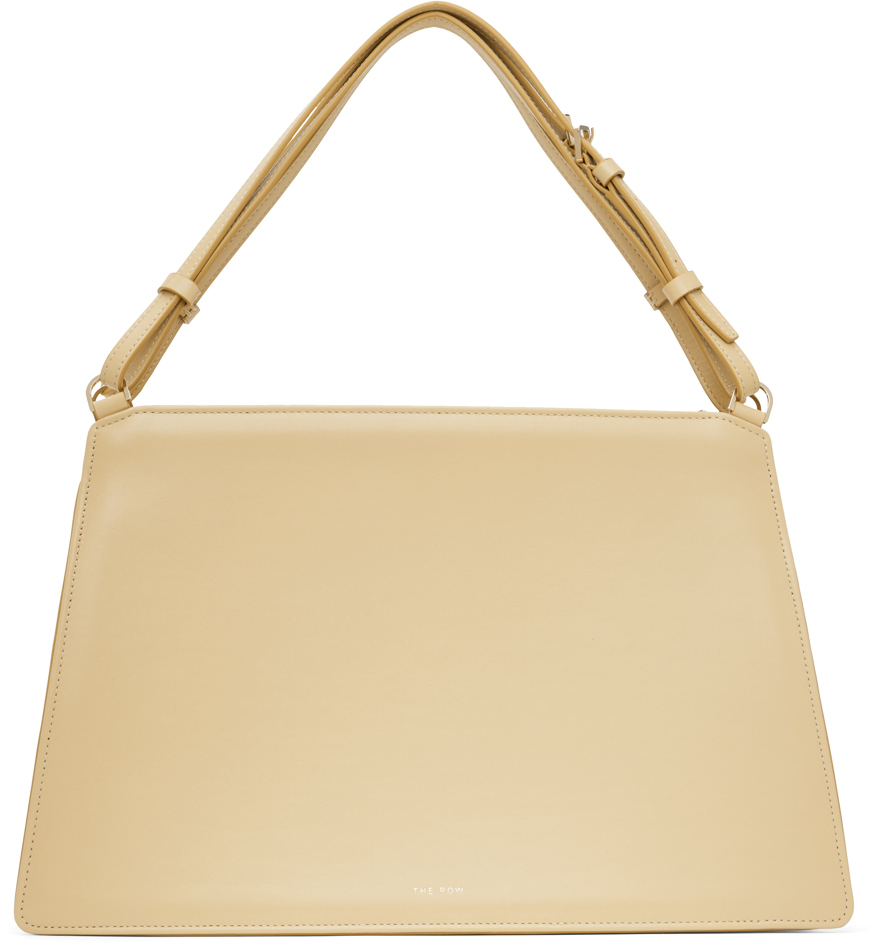 The Row Delanie Leather Shoulder Bag In Butter Lg ModeSens