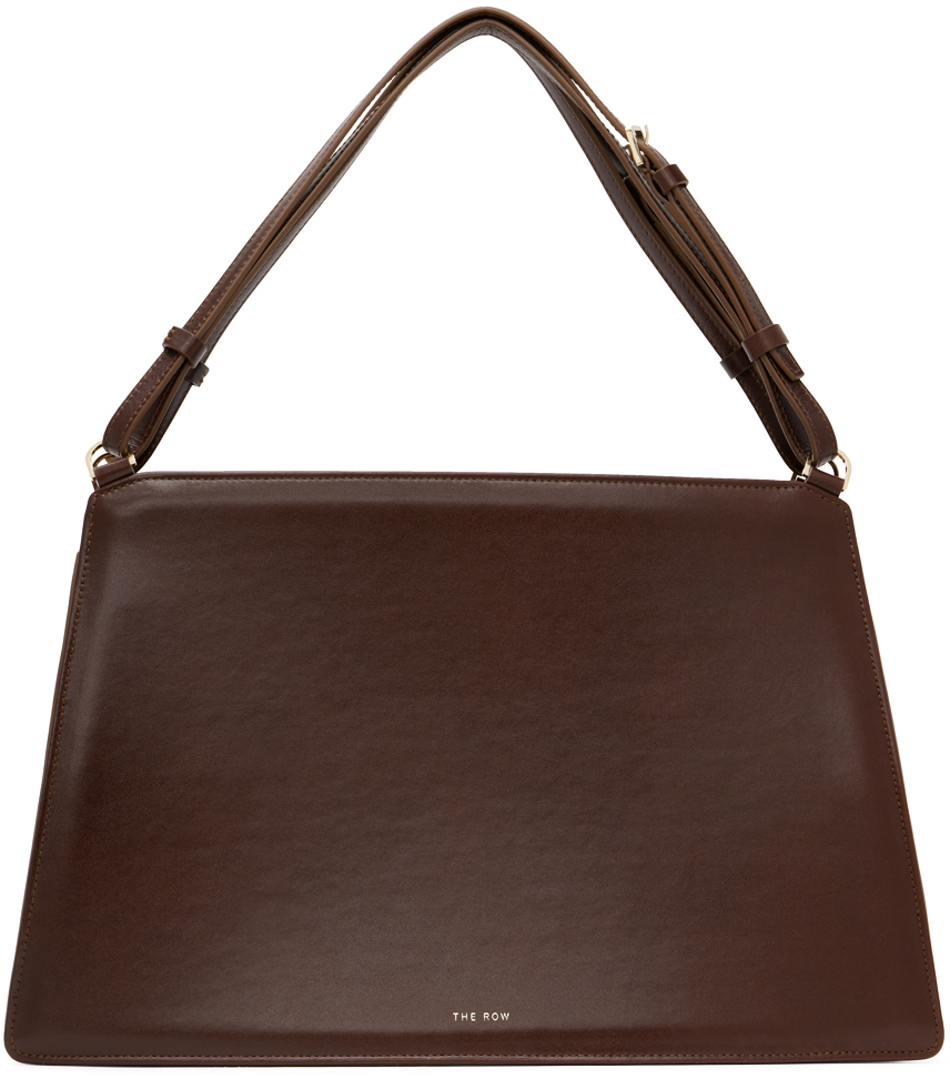 The Row Delanie Leather Shoulder Bag In Cognac Lg ModeSens