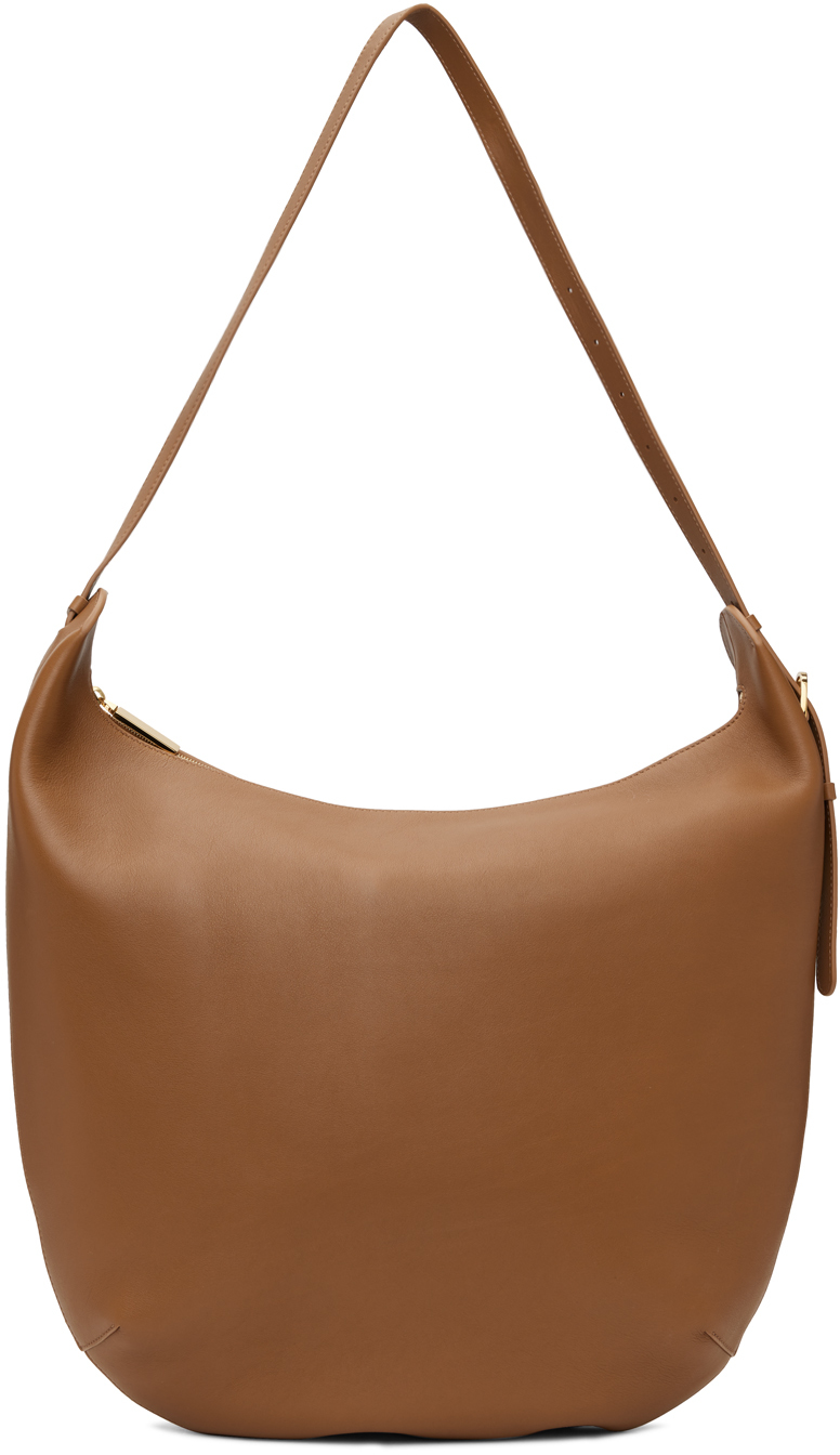 Allie Medium Leather Shoulder Bag in Brown - The Row