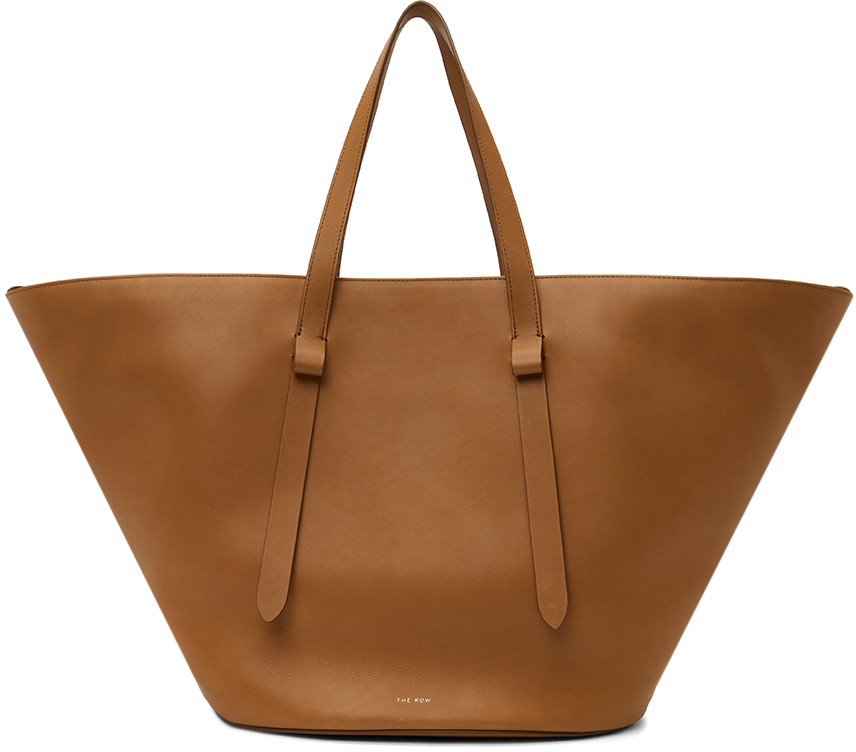 The Row Jasper Tote Bag In Saddle Leather In Cuir | ModeSens
