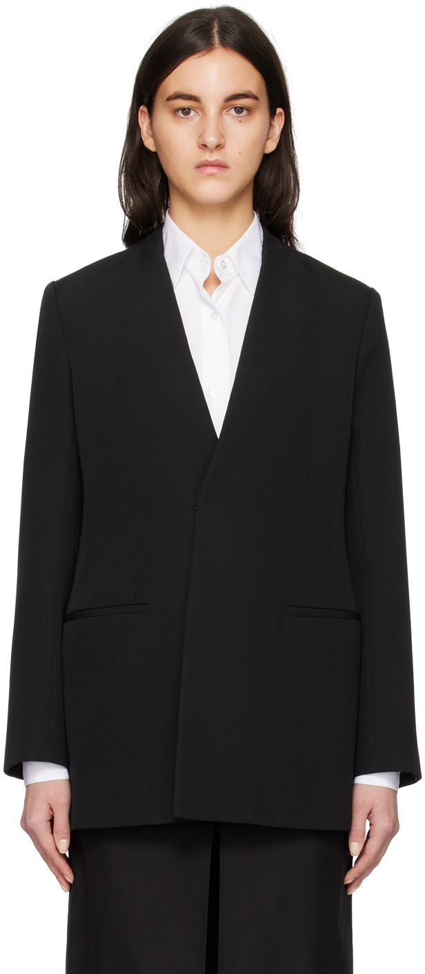 The Row Bartholomew Wool Blazer Jacket In Black