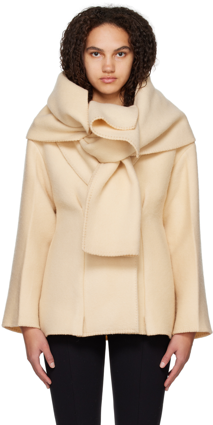 The Row Azzedina Wool And Mohair Jacket In Cream