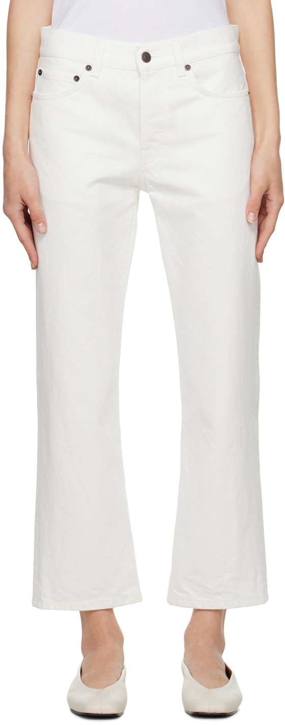 THE ROW WHITE LESLEY JEANS