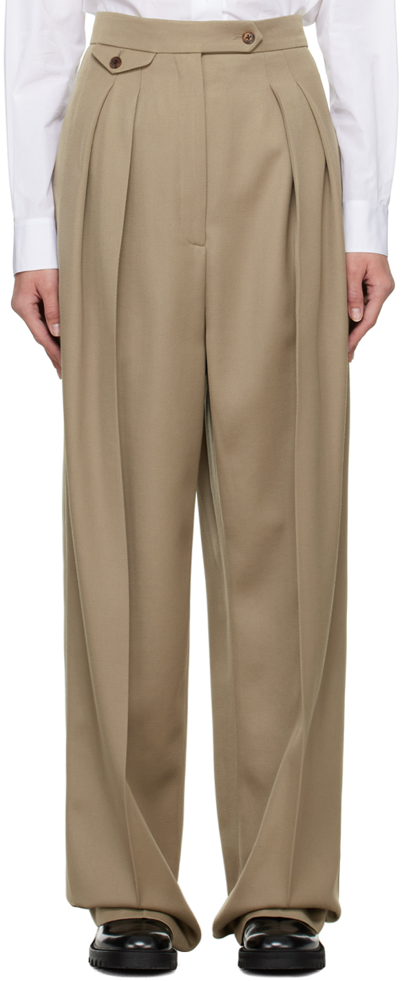 The Row Beige Marcellita Trousers