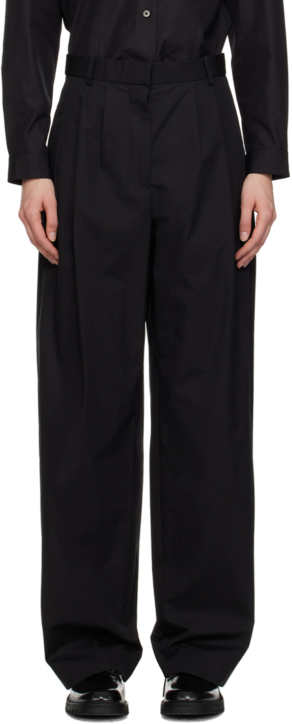 THE ROW BLACK BUFUS TROUSERS