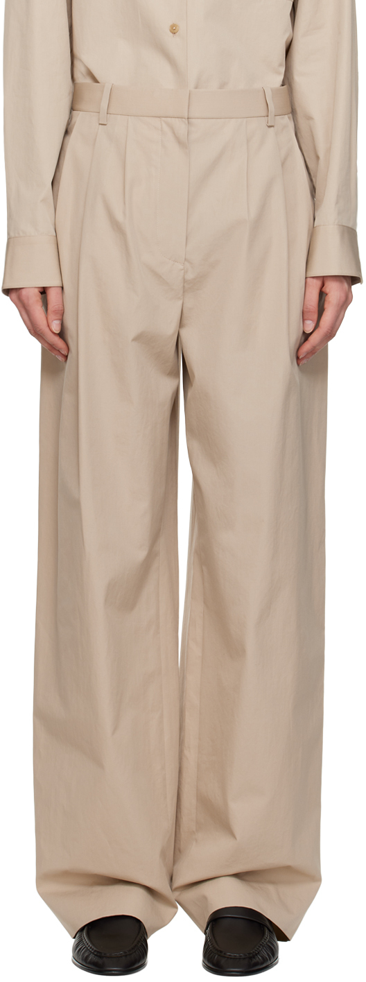 The Row Beige Bufus Trousers