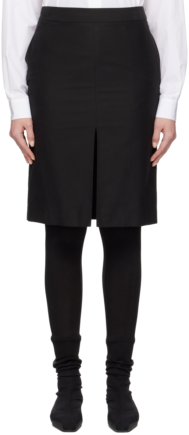 Black Benson Midi Skirt