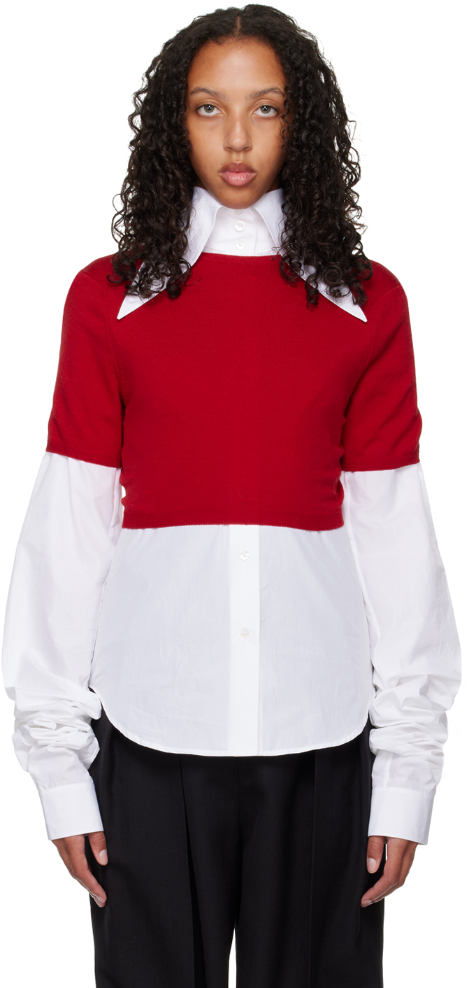 The Row Red Vic Top In Crimson Red