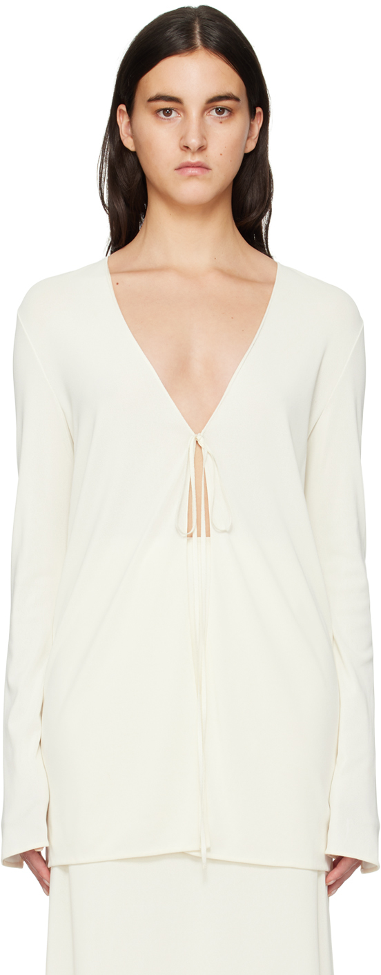 The Row Off White Isara Blouse Smart Closet