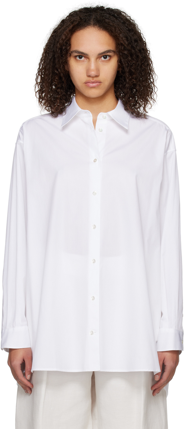 Shop The Row White Luka Shirt In Optic White