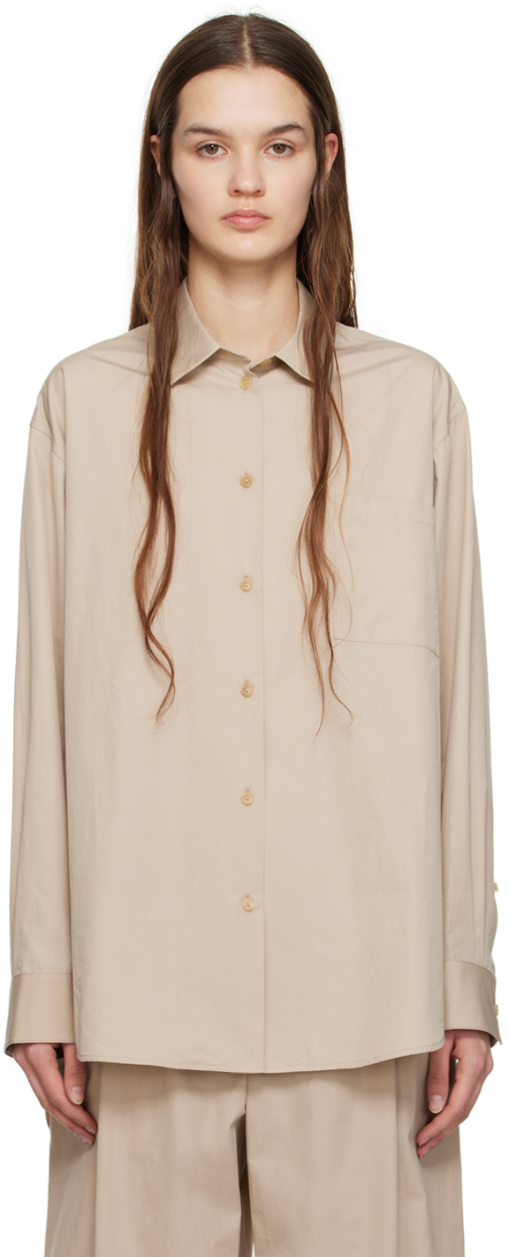 Beige Brant Oversized Shirt by The Row on Sale