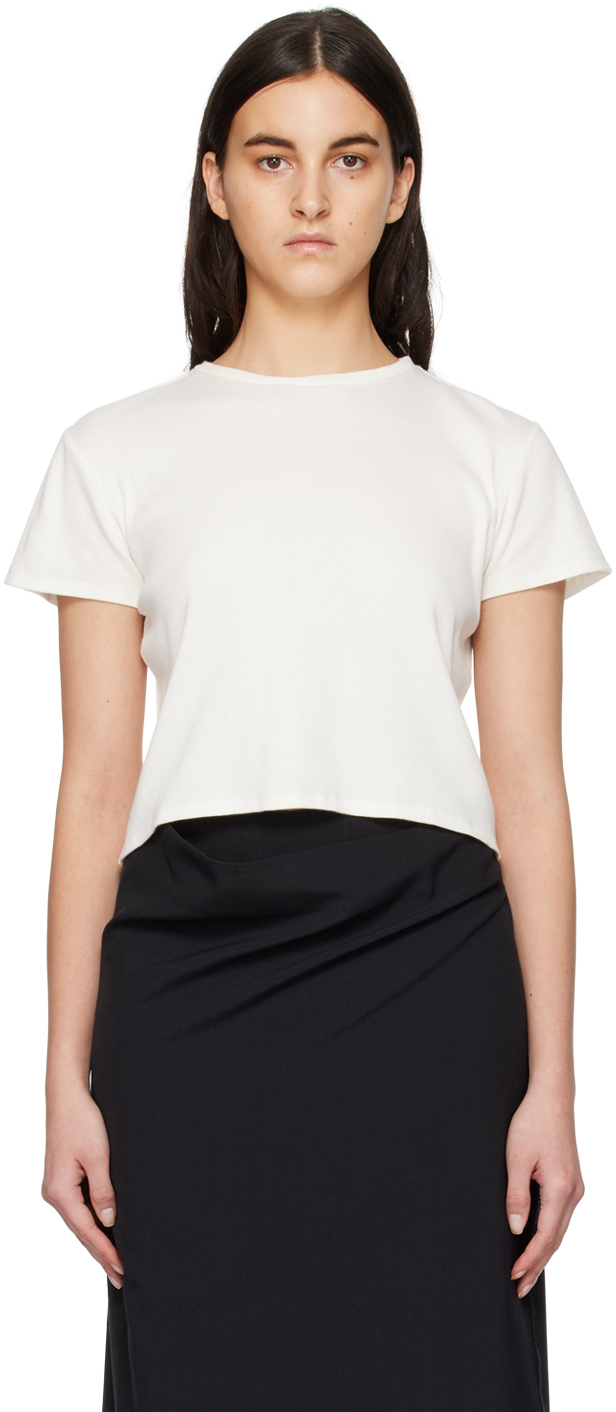 White Fedras T-Shirt by The Row on Sale