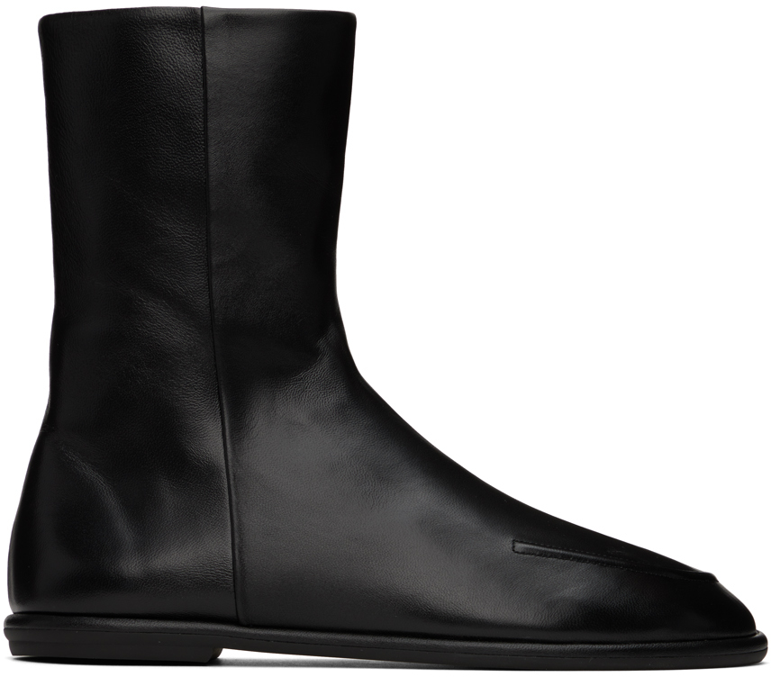The Row Black Canal Ankle Boots