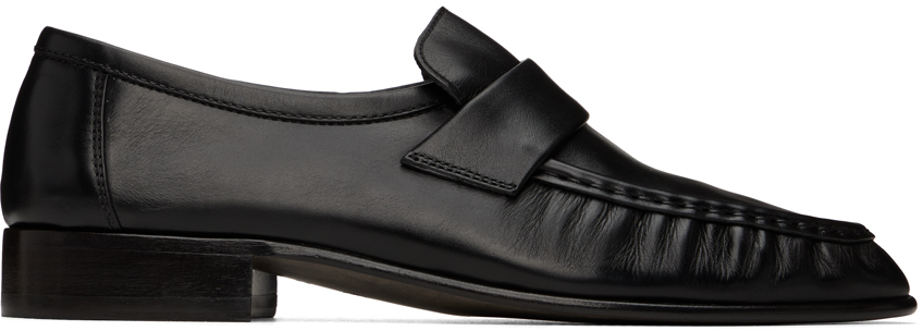 The Row: Black Soft Loafers
