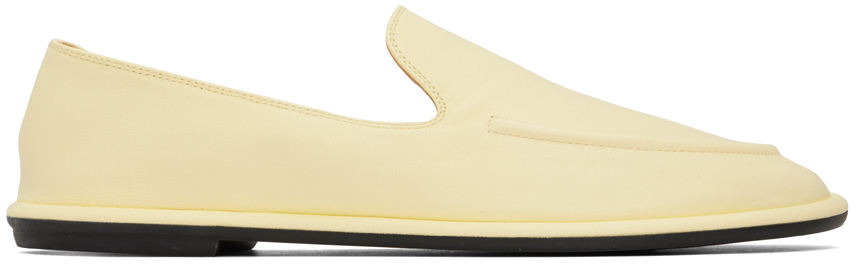 The Row Off-white Canal Loafers In Esh Eggshell