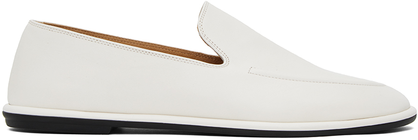 THE ROW OFF-WHITE CANAL LOAFERS