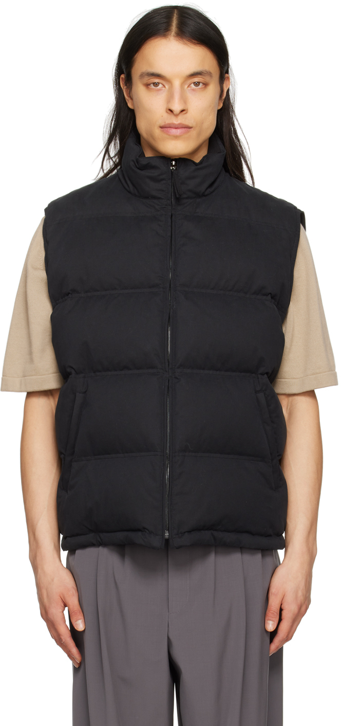 The Row Gettler Quilted Cotton-blend Twill Gilet In Black