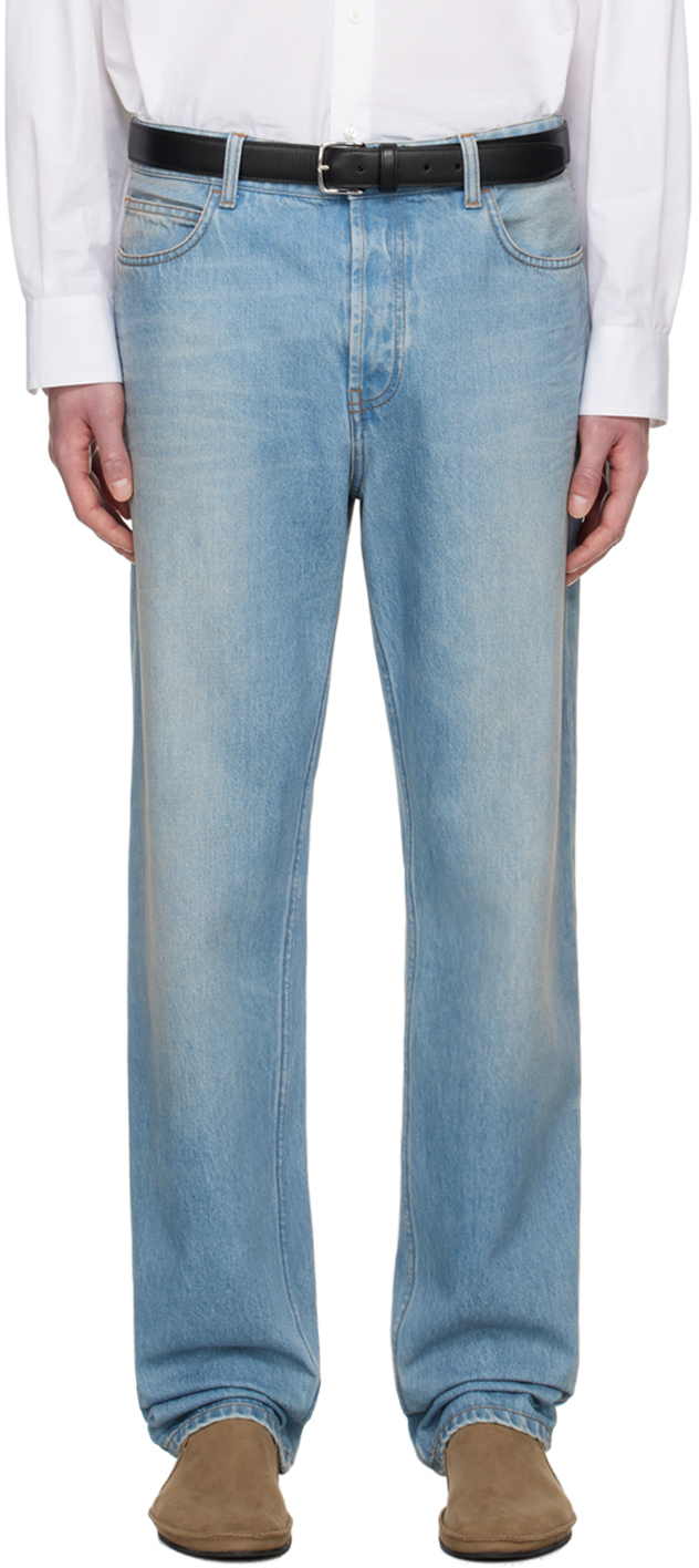 The Row Blue Carlisle Jeans In Washed Blue