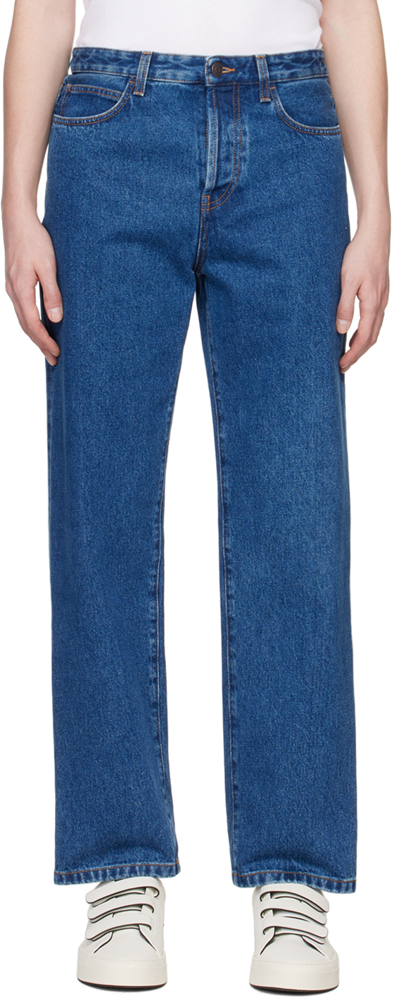 The Row: Indigo Morton Jeans | SSENSE