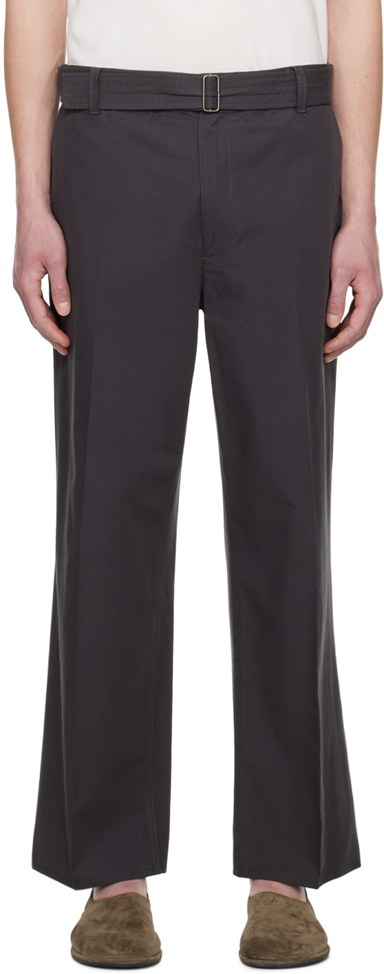 The Row Gray Earl Trousers In Anthracite
