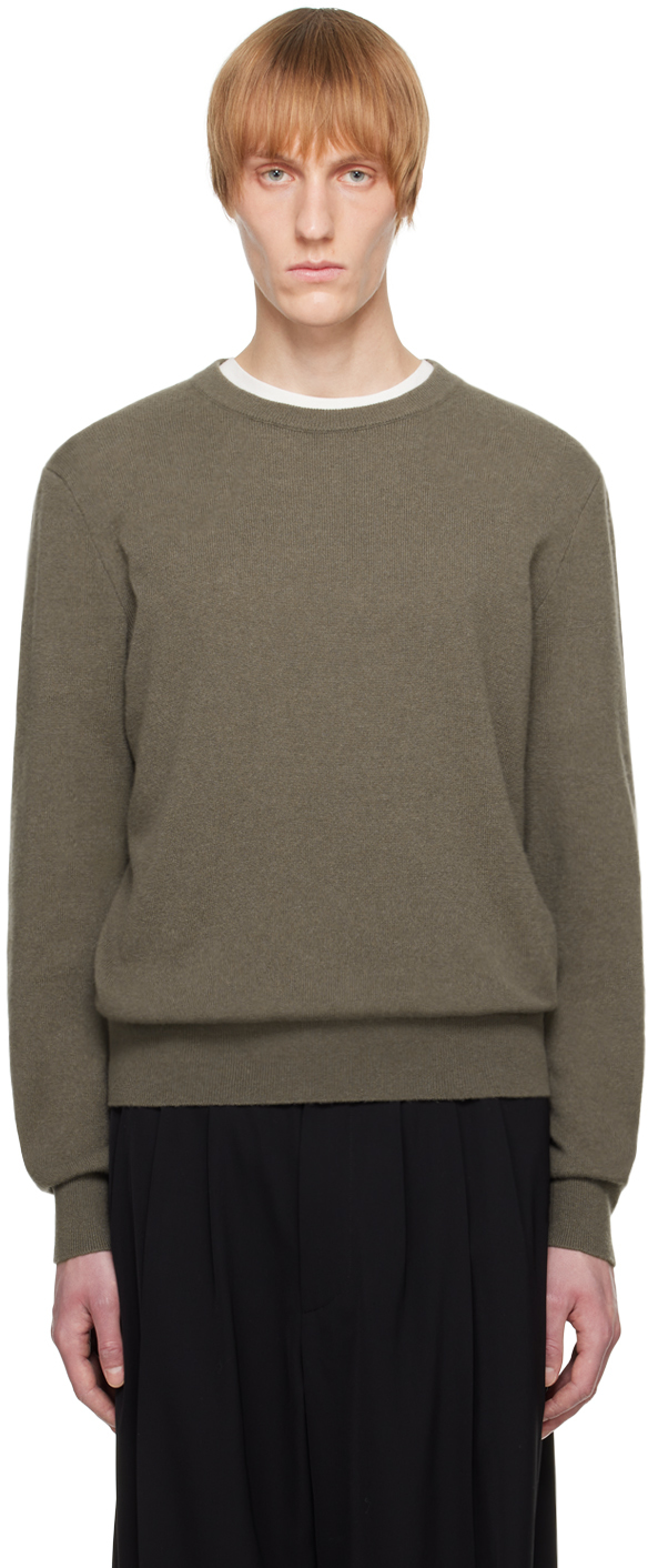 The Row Gray Benji Sweater In Grey Green