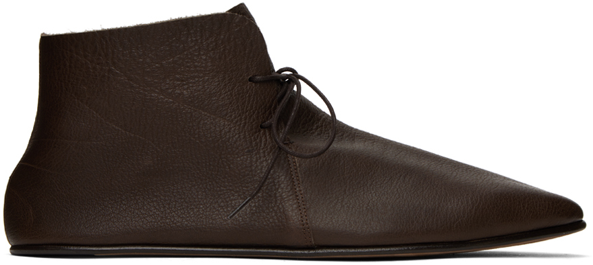 The Row: Brown Cory Boots | SSENSE