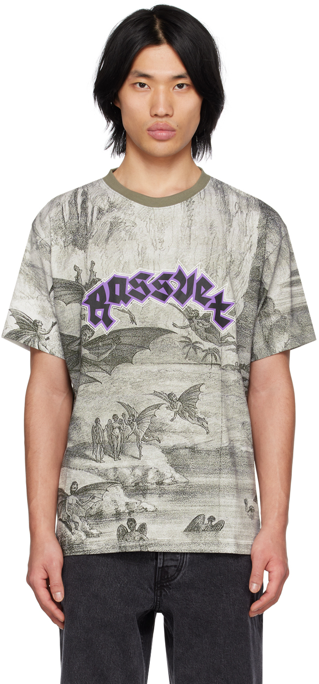Rassvet Grey Printed T-shirt In Dark Beige