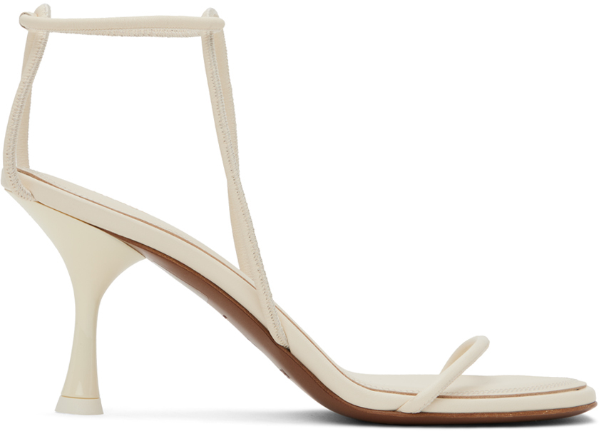 Neous White Nenque Heeled Sandals In Cream