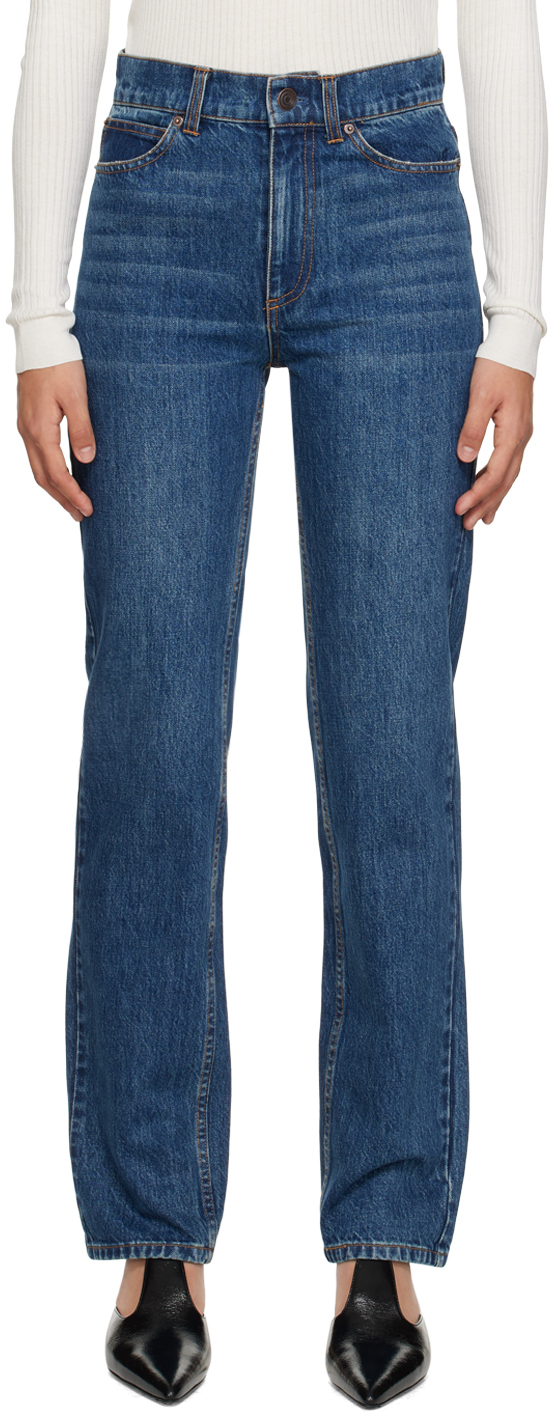 Co Blue Straight-leg Jeans In 410 Indigo