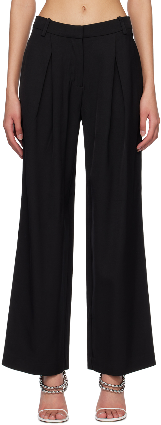 CO: Black Pleated Trousers | SSENSE