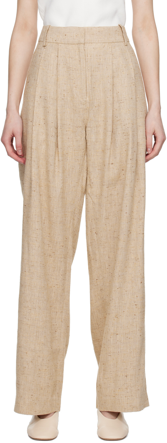CO Beige Pleated Trousers
