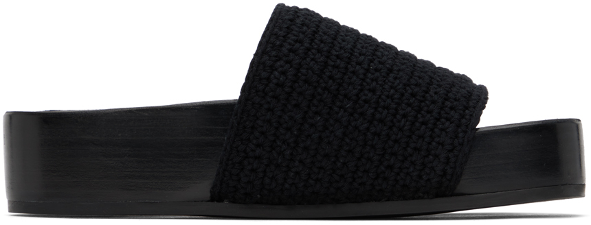 Shop Co Black Crochet Slides