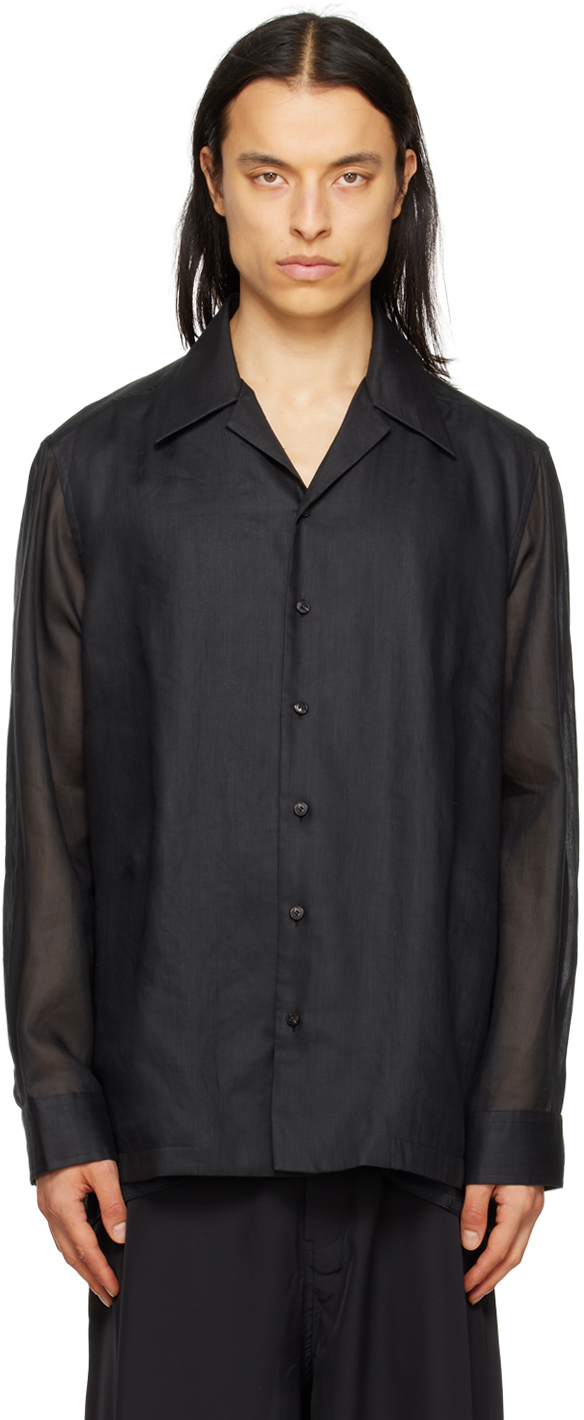 Black Semi-Sheer Shirt